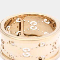 Gucci 18K Rose Gold Icon Band Ring EU 53