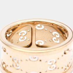 Gucci 18K Rose Gold Icon Band Ring EU 53