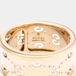 Gucci 18K Rose Gold Icon Band Ring EU 53