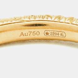 Gucci Ouroboros Diamond Pavé Snake 18k Yellow Gold Ring Size 52