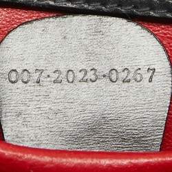 Pre Owned Gucci Black Glossy Leather GG Square Box Tote