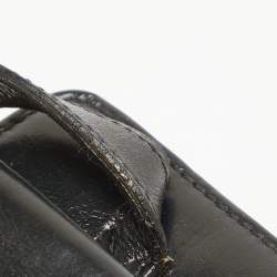 Pre Owned Gucci Black Glossy Leather GG Square Box Tote