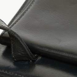 Pre Owned Gucci Black Glossy Leather GG Square Box Tote