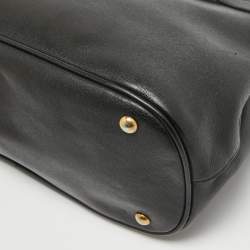 Pre Owned Gucci Black Leather Horsebit Tote