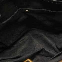 Pre Owned Gucci Black Leather Horsebit Tote