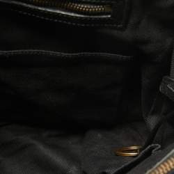 Pre Owned Gucci Black Leather Horsebit Tote