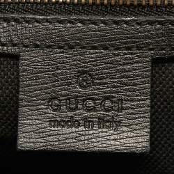 Pre Owned Gucci Black Leather Horsebit Tote