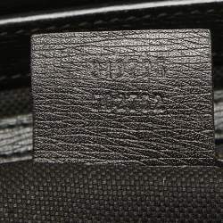 Pre Owned Gucci Black Leather Horsebit Tote