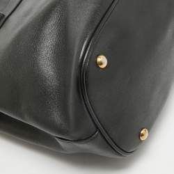 Pre Owned Gucci Black Leather Horsebit Tote