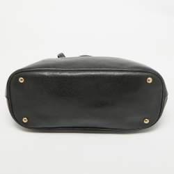 Pre Owned Gucci Black Leather Horsebit Tote