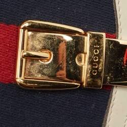 Gucci White Leather Sylvie Trifold Wallet