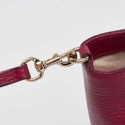 Pre Owned Gucci Red Leather Mini Swing Top Handle Bag