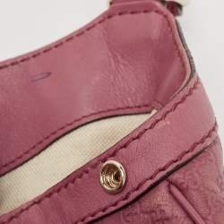 Pre Owned Gucci Dark Pink Guccissima Leather Medium Sukey Tote