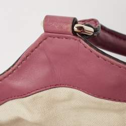 Pre Owned Gucci Dark Pink Guccissima Leather Medium Sukey Tote