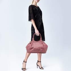 Pre Owned Gucci Dark Pink Guccissima Leather Medium Sukey Tote