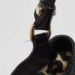 Pre Owned Gucci Black Guccissima Leather Large Abbey D Ring Shoulder Bag