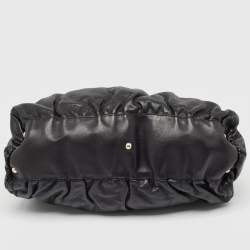 Pre Owned Gucci Black Guccissima Leather Large Abbey D Ring Shoulder Bag