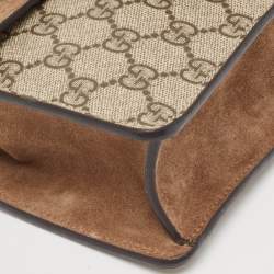 Pre Owned Gucci Beige GG Supreme Canvas Mini Dionysus Shoulder Bag