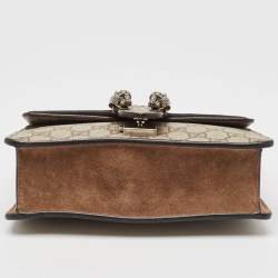 Pre Owned Gucci Beige GG Supreme Canvas Mini Dionysus Shoulder Bag