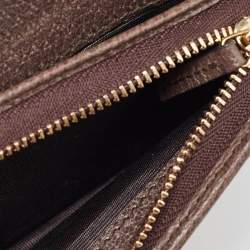 Gucci Brown GG Supreme Canvas and Leather Web Ophidia Card Case 