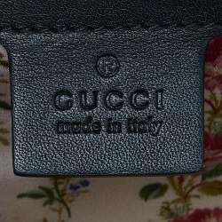 Pre Owned Gucci Black Leather Medium Thiara Lisse Cornice Crystal Bamboo Top Handle Bag