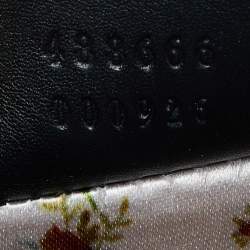 Pre Owned Gucci Black Leather Medium Thiara Lisse Cornice Crystal Bamboo Top Handle Bag