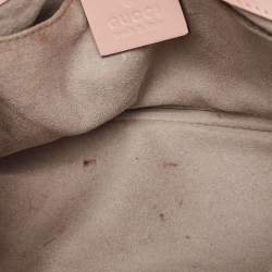 Gucci Pink Matelasse Leather Mini GG Marmont Shoulder Bag