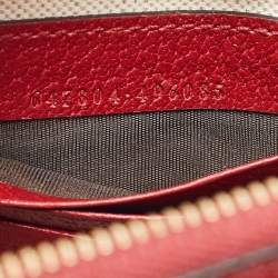 Pre Owned Gucci x Doraemon Red/Beige Mini GG Supreme and Doraemon Canvas Pouch