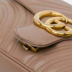 Pre Owned Gucci Small GG Marmont Matelasse Crossbody Bag