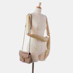 Pre Owned Gucci Small GG Marmont Matelasse Crossbody Bag