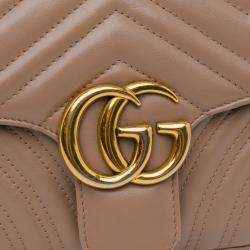 Pre Owned Gucci Small GG Marmont Matelasse Crossbody Bag