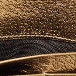 مملوكة مسبقًا Gucci Gold/Beige GG Canvas and Leather Princy Continental Wallet