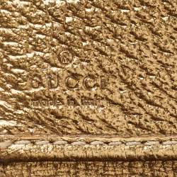 مملوكة مسبقًا Gucci Gold/Beige GG Canvas and Leather Princy Continental Wallet