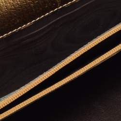 مملوكة مسبقًا Gucci Gold/Beige GG Canvas and Leather Princy Continental Wallet