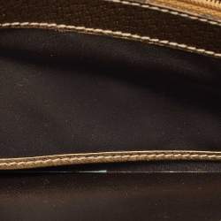 مملوكة مسبقًا Gucci Gold/Beige GG Canvas and Leather Princy Continental Wallet