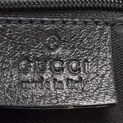 Pre Owned Gucci Black GG Canvas and Leather New Ladies Web Hobo