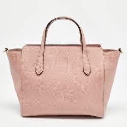 Gucci Pink Leather Mini Swing Tote