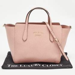 Gucci Pink Leather Mini Swing Tote