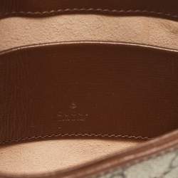 Pre Owned Gucci Beige/Tan GG Supreme Canvas and Leather Mini 1961 Jackie Shoulder Bag