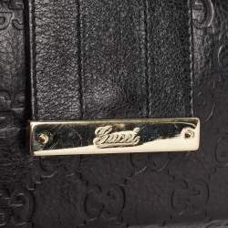 Gucci Black Guccissima Leather Continental Wallet