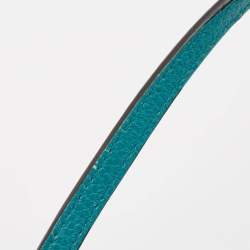 Pre Owned Gucci Green Pebbled Leather Small Swing Tote