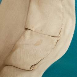 Pre Owned Gucci Green Pebbled Leather Small Swing Tote