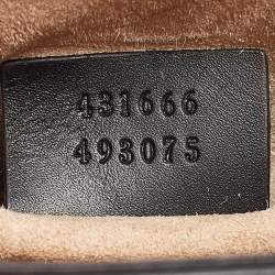 Pre Owned Gucci Black Leather Mini Web Chain Sylvie Crossbody Bag