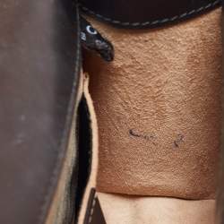 Pre Owned Gucci Black Leather Mini Web Chain Sylvie Crossbody Bag