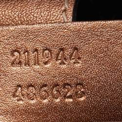 Pre Owned Gucci Bronze/Beige GG Canvas and Leather Medium Sukey Tote