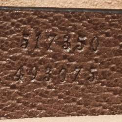 Pre Owned Gucci Beige/Brown GG Supreme Canvas and Leather Mini Ophidia Crossbody Bag