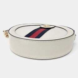 Gucci Off White Leather Mini Ophidia Crossbody Bag