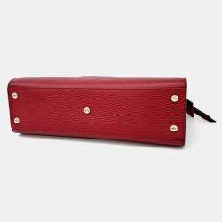 Pre Owned Gucci Red Leather Soho Top Handle Bag