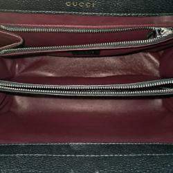 Gucci Black Leather Zumi Top Handle Small Bag