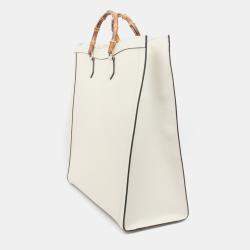 Pre Owned Gucci White Diana Maxi Tote Bag
